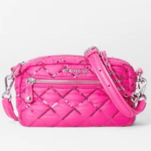 MZ Wallace Mini Crosby Bright Fuchsia with Sequins - Picture 5 of 8